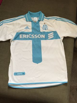 Olympique De Marseille Adidas Football Home Shirt 2000/2001 Size M Rare