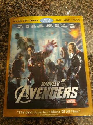 Avengers 4 Disk 3d Version With Rare Linticular Slip Cover
