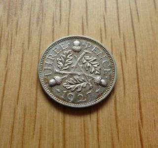 George V Acorn Silver Threepence 1927 Proof Low Mintage Rare Great Britain Uk