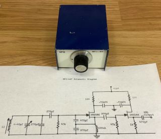 Rare Vintage Mfj - 40v 7.  0 - 7.  2 Mhz External Vfo For Mfj - 40t Qrp Transmitter