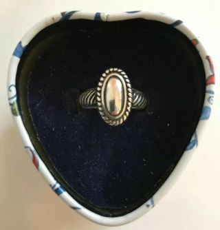 Euc Rare Brighton Vintage Sterling Silver.  925 Oval Ring Size 7