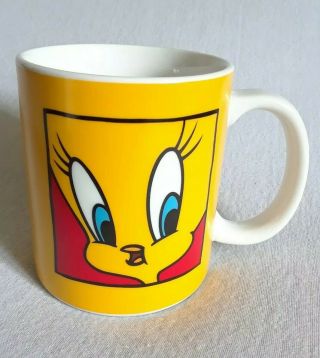 Vintage Tweety Bird Coffee Mug 90s Cartoon Ceramic Cup Warner Brothers 1991 Rare