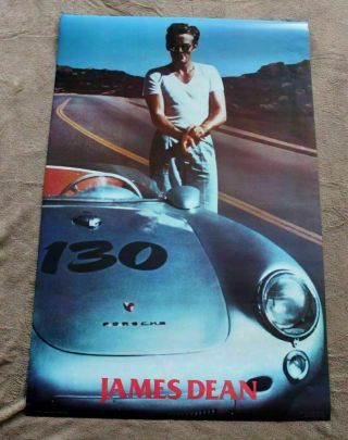 James Dean Foundations 1986 130 Porsche Death Car One Stop Rare Poster Vf