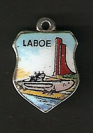 Laboe,  Naval Memorial.  Vintage Enamel Travel Charm.  Wwii - U - Boat U - 995 Rare.