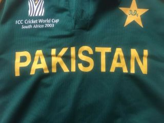 Pakistan Cricket Shirt World Cup 2003 Large Rare And Vintage 6