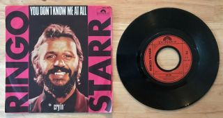 Rare French Sp The Beatles Ringo Starr You Dont Know Me At All