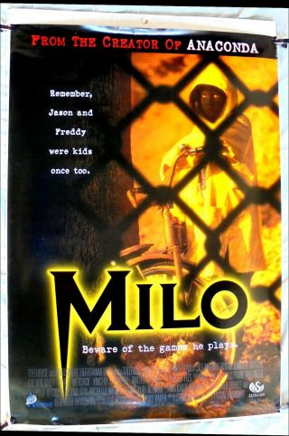 " Milo " Rare Home Entertainment One Sheet Horror Movie Poster (1992) Vf,