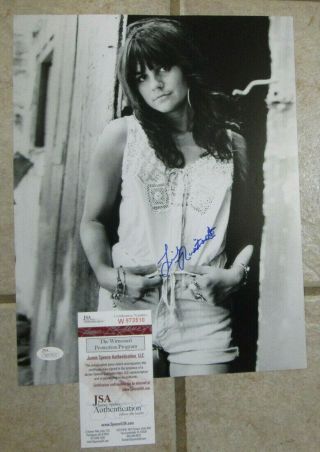 Rare Linda Ronstadt Auto Signed 11 X 14 Black & White Photo Is From Jsa