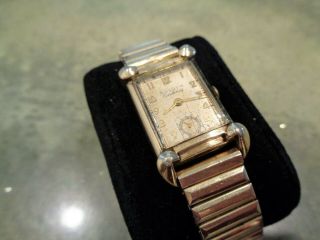 Vintage Rare Bulova Excellency 7ak Watch 21 Jewel Sub Second 10k Gf Case Repair