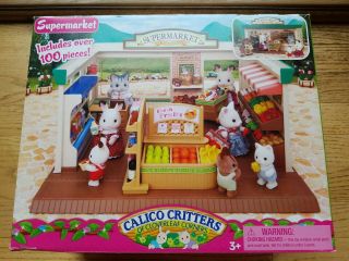 Calico Critters Sylvanian Families Rare Retired Supermarket Full Set With All.