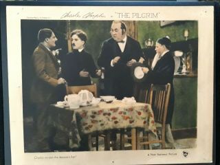 Rare Charlie Chaplin Lobby Card The Pilgrim 1918 Syd Chaplin Mack Swain