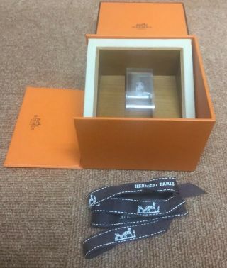 Rare Hermés Paris Jewelry Watch Box - Hermes With Replacement Loop And Ribbon