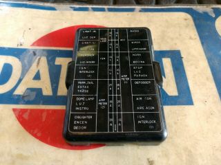 Datsun 9.  74 - 11.  74 260z Black Fuse Box Cover. . .  Rare