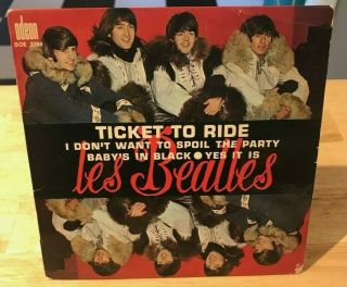 Rare French Ep The Beatles Advertising Display Counter Ticket To Ride