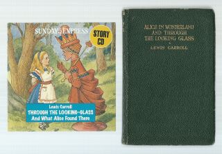 Rare/3 Items/alice In Wonderland/leather Book/cd Audiobook/1960s Us Newspaper