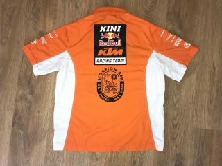 KTM KINI FACTORY Red Bull Racing Team very rare mens Orange shirt size XXL 7
