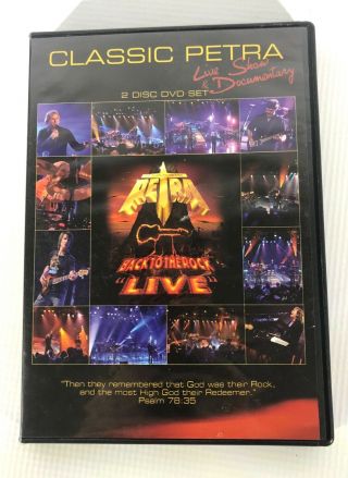 Rare Classic Petra - Back To The Rock " Live " - 2 Disk Dvd Set -