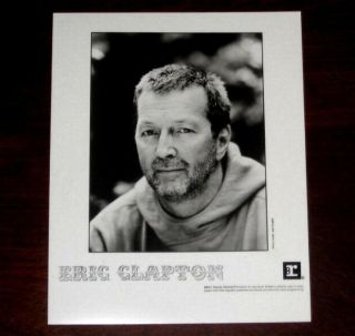 Eric Clapton Rare Reptile Official Us 2001 Promotional B/w 8x10 Press Photo 1