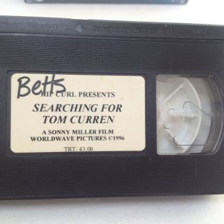 MOVIE FILM VHS SEARCHING FOR TOM CURREN SURFING SURF 1996 VINTAGE RARE 6