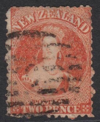 Zealand 1872 Rare Nz Wmk 2d Vermilion Perf 12.  5 Ffq (chalon) Sg141 Sc46