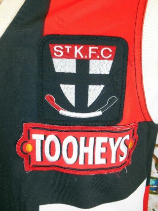 RARE 1990s AFL Polyester St Kilda Saints Sekem Sleeveless Guernsey Jersey 100cm 4