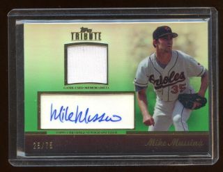 2011 Topps Tribute Mike Mussina Auto Jersey /75 Rare $450 A Pack Product Hof?