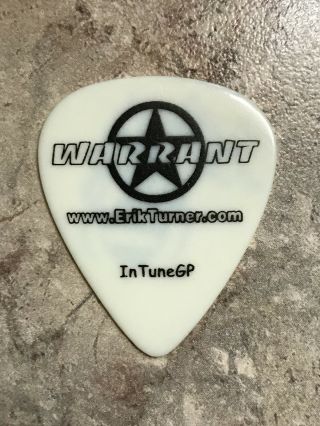 Warrant “erik Turner” 2004 Tour Guitar Pick “rare”