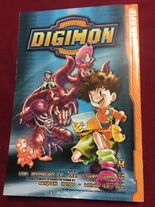 Digimon Vol Volume 4 By Akiyoshi Hongo (2003) Rare Oop Ac Manga Graphic Novel