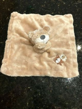 Gerber Brown Teddy Bear Plush Lovey Baby Silk Security Blanket Rare