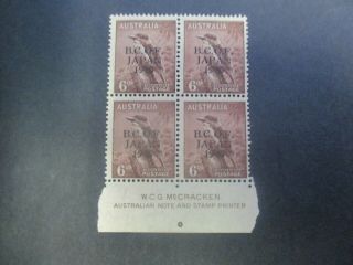 Pre Decimal Stamps: Bcof Block Of 4 - Rare (c129)