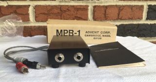 Rare Vintage Advent Mpr - 1 Microphone Preamplifier - Mic Preamp -