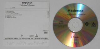 Madonna - Hollywood Remixes (6) 2003 U.  S.  Promo Cd - Rare