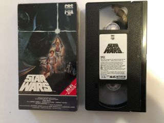 Star Wars - Vhs Rare - 1977 Mark Hamill Harrison Ford Sci - Fi - Cbs/fox