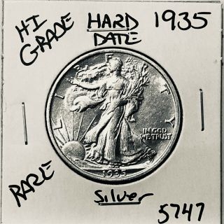 1935 Liberty Walking Silver Half Dollar Hi Grade U.  S.  Rare Coin 5747