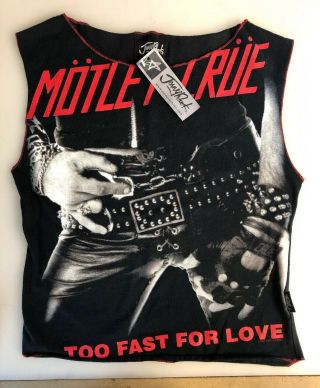 Jonny Rock Motley Crue Shirt Tank Too Fast For Love The Dirt 2001 Rare