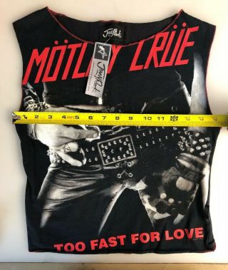 Jonny Rock Motley Crue Shirt Tank Too Fast For Love The Dirt 2001 Rare 6