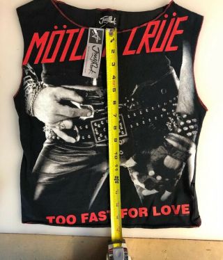 Jonny Rock Motley Crue Shirt Tank Too Fast For Love The Dirt 2001 Rare 7