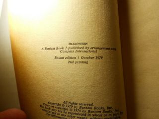 RARE 1979 HALLOWEEN Movie Edition JOHN CARPENTER Curtis Richards 2nd Printing 5