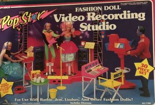 Vintage 1985 Arco Pop Star Fashion Doll " Video Recording Studio " Barbie Jem Rare