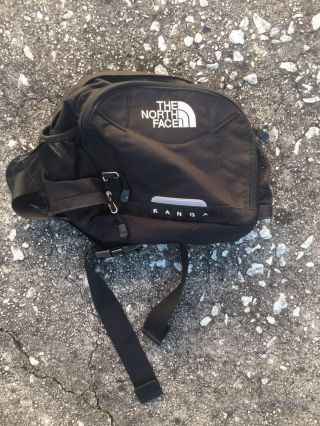 Vintage Rare The North Face Kanga Waist Pack Black Nylon Fanny Pack Travel Bag