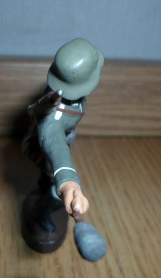 rare prewar ELASTOLIN german wehrmacht soldier throwing hand grenade - WWII 3