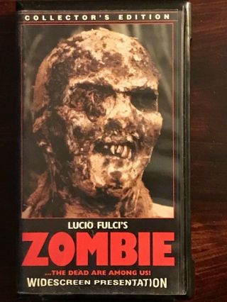 Zombie Vhs Rare Horror Gore Lucio Fulci Widescreen Anchor Bay Like Zombi 2