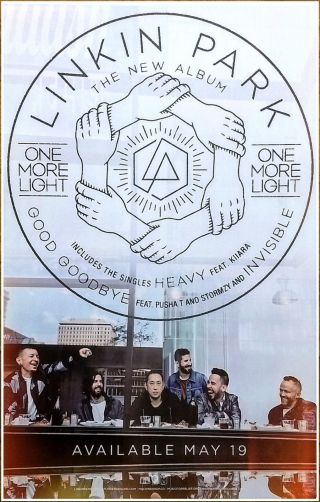 Linkin Park One More Light 2017 Ltd Ed Rare Litho Poster Chester Bennington