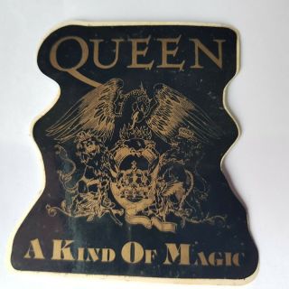 Rare Vintage Vinyl Sticker Queen Freddie Mercury No Cd A Kind Of Magic
