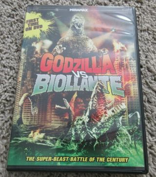 Godzilla Vs Biollante Rare Out Of Print Dvd Oop Miramax Monster