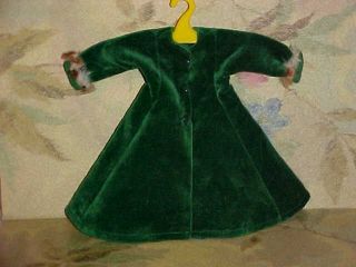 1957 Vogue Rare Green Velvet Coat 7554 Jill & Friends