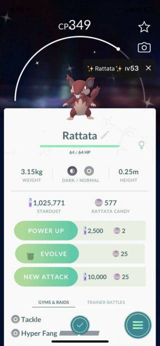 Pokemon Go Alolan Shiny Rattata Rare
