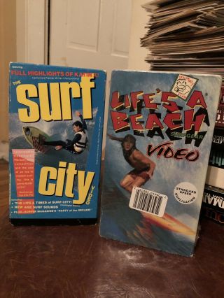 Surf City Life’s A Beach Surfing Vhs Rare Oop Extreme Sports Video