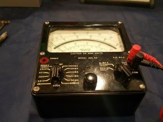 Vintage Triplett Red Dot Model 625 - Na Volt Ohm Meter Multimeter Rare Analog