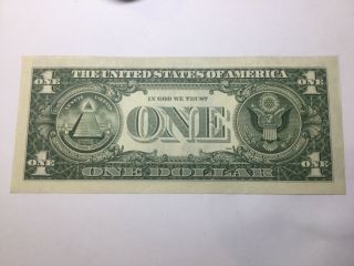 1981A $1 Federal Reserve ERROR Note Misaligned,  Rare Kansas City Bill AU - BU 3